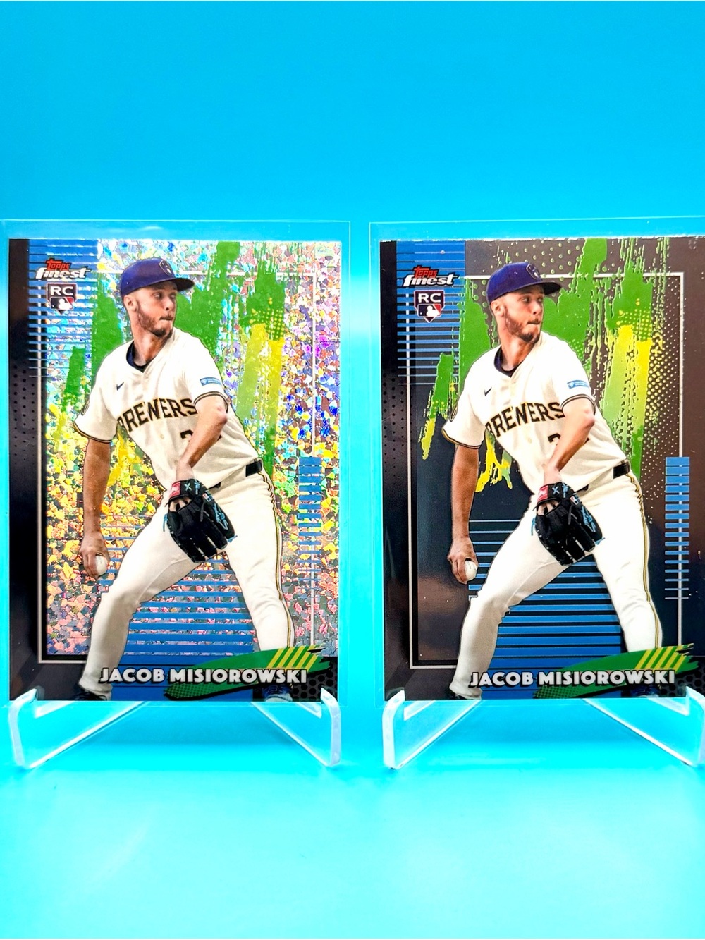 š„JACOB MISIOROWSKI ROOKIE LOT! Mini Diamond Rookie Refractor + Common Rookie! - Picture 7 of 7